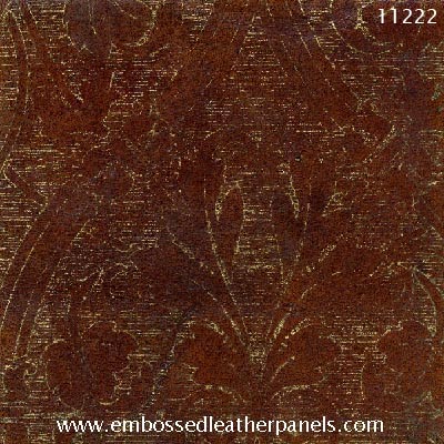 Leather panel with antiqued gilding no 11222
